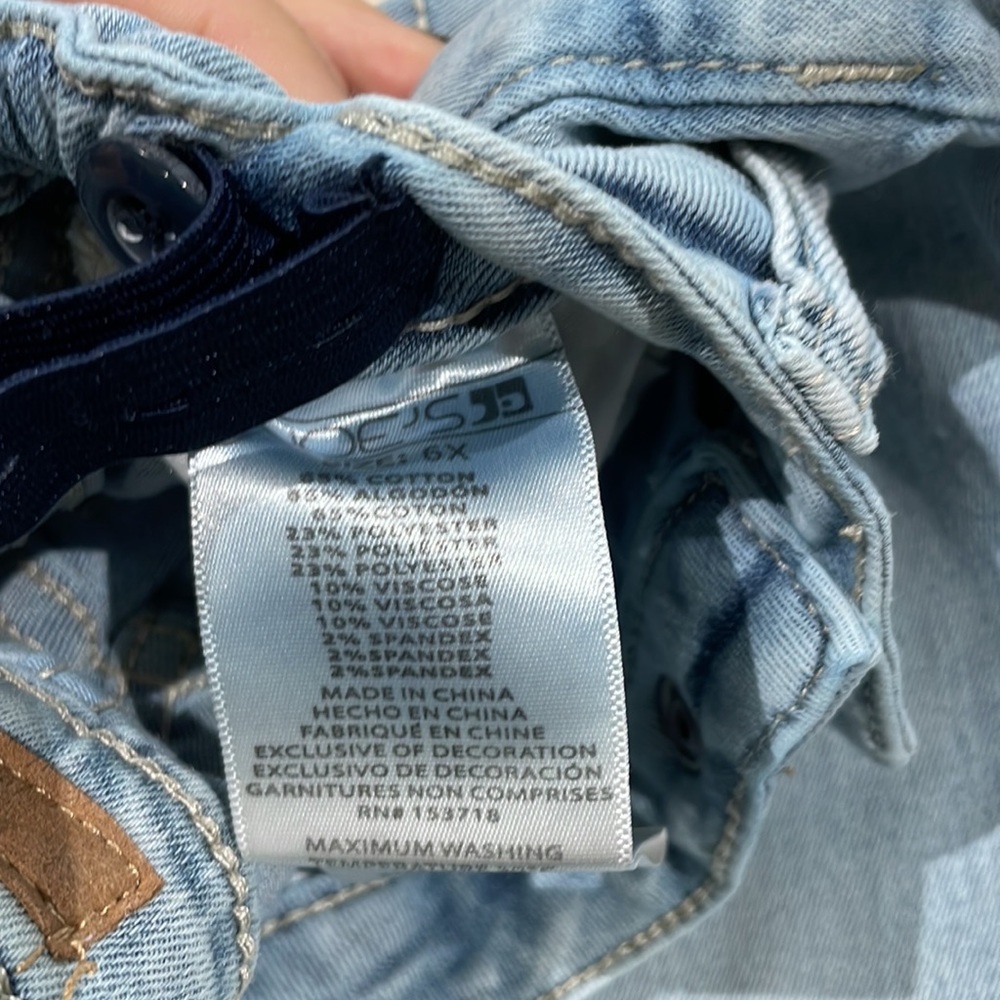 Girl stretch Joe’s jeans with elastic waistband light blue worn once no returns - Picture 4 of 7
